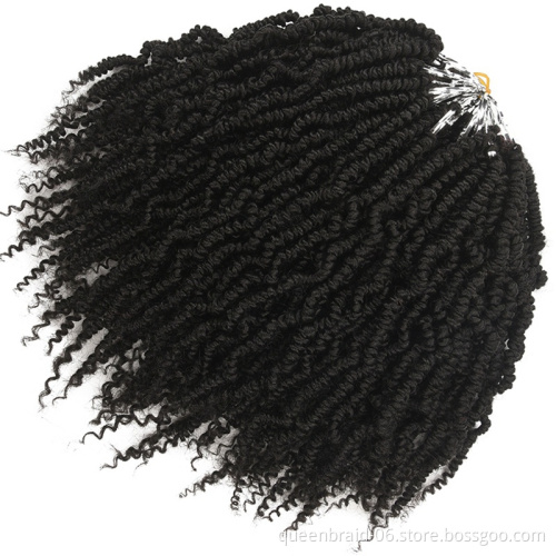 Bomb Twist Crochet Hair 18 Inch Crochet Braids Pre-looped Mini Passion Twist Braiding Hair Synthetic Hair Extension